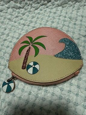 GUESS Beach theme coin pouch